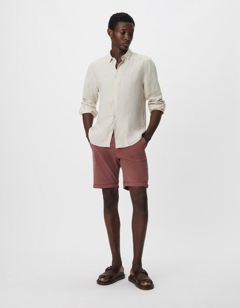 Bermuda chino slim burdeos Hombre - IKKS