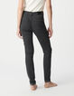 Graue schmale Powerstretch-Jeans mit Schnürungstaschen Damen-3