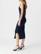 Women's navy side cut-out knit tube dress-3