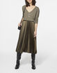 Midi-Damenplisseerock mit Metallic-Finish-7