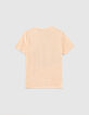 Jungen-T-Shirt mit Tiger-Motiv, Bio, in Peach -4