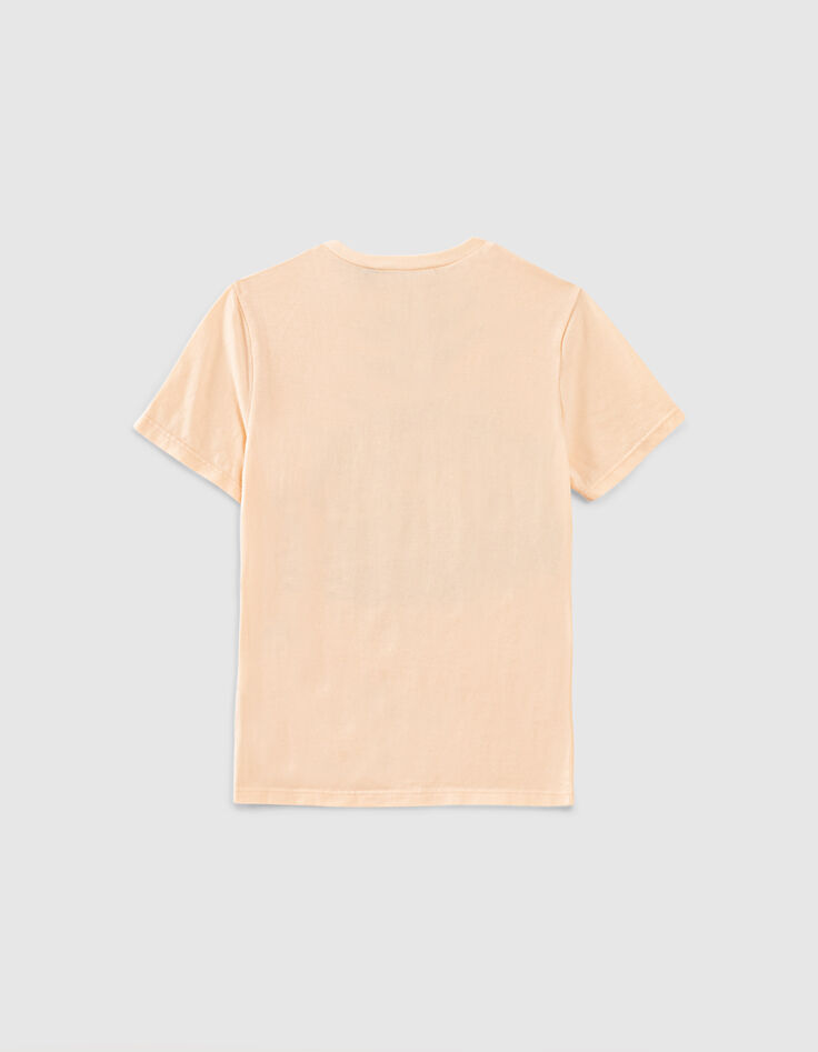 Jungen-T-Shirt mit Tiger-Motiv, Bio, in Peach -4
