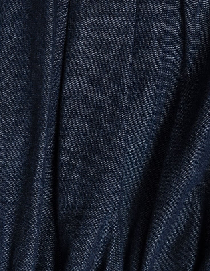 Robe longue en jean brut boutonn&eacute;e Femme-9