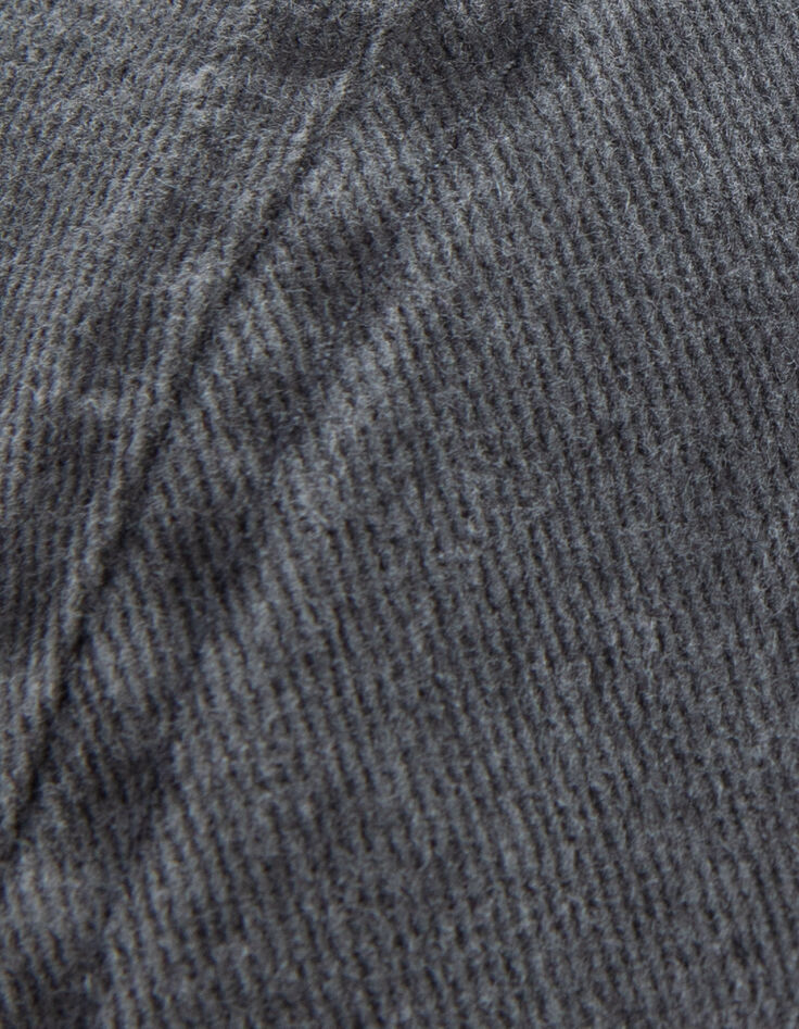 Graue M&auml;dchenschirmm&uuml;tze aus Biobaumwolle mit Schriftzug-6