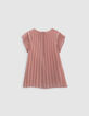 Medium pink pleated dress for girls-3