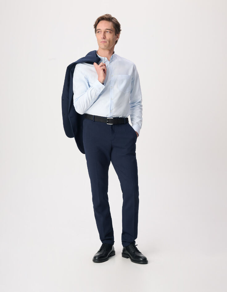 Chemise regular bleu ciel poche plaqu&eacute;e Homme-3
