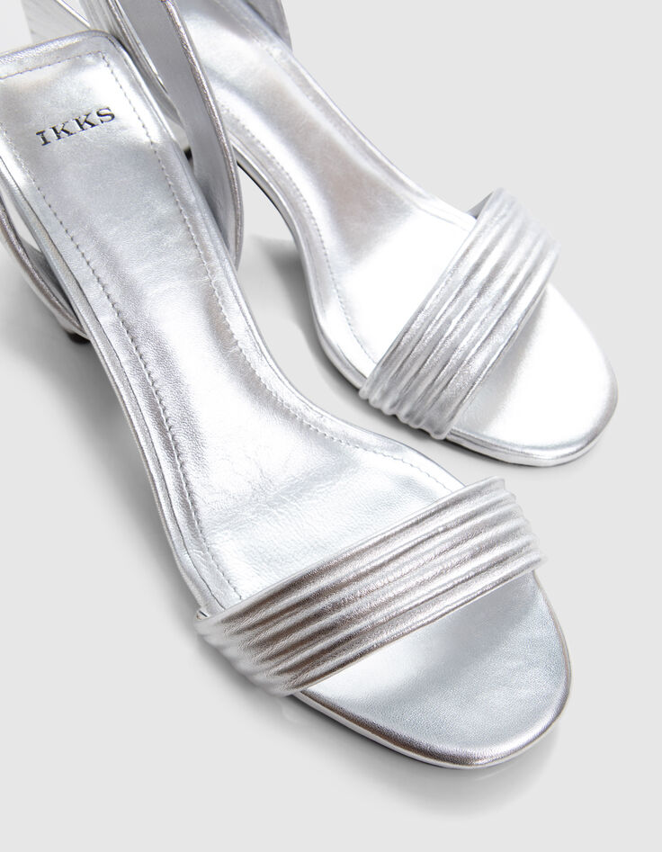 Sandalias tacón silver cuero metalizado-6