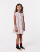 Robe rose imprimé léopard fille-2