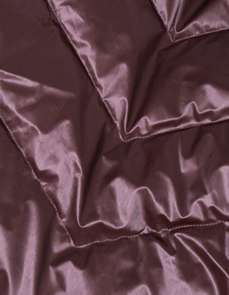 Long quilted hooded jacket for women-5