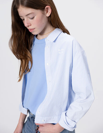 Camisa de rayas azul espíritu chaqueta niña - IKKS