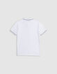 White polo shirt with K-lightning embroidery for boys-4