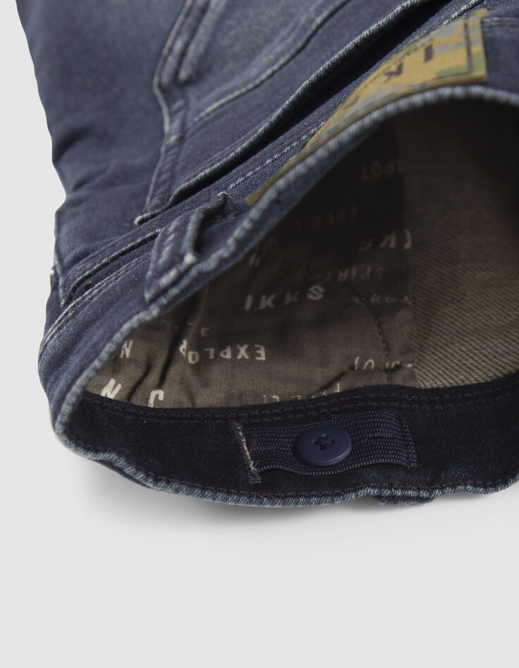 Vaqueros skinny azules vintage recortes ni&ntilde;o-6