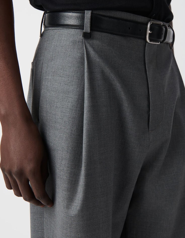 Pantalones de traje Hombre en gris simulacro-4