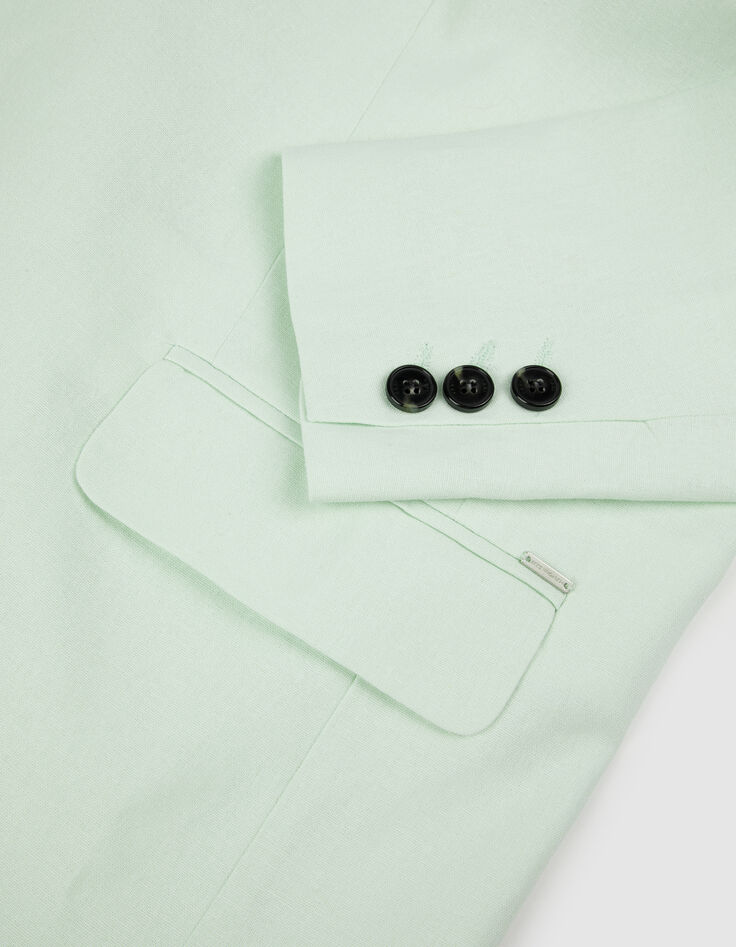Damesjas in oversized groen linnen katoenmix-9