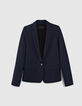 Veste de costume marine maille à rayures tennis Femme-3