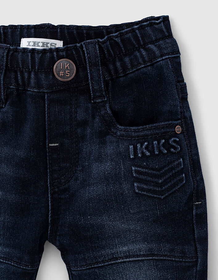 Jeans rinse met reliëfvisgraten babyjongens  - IKKS