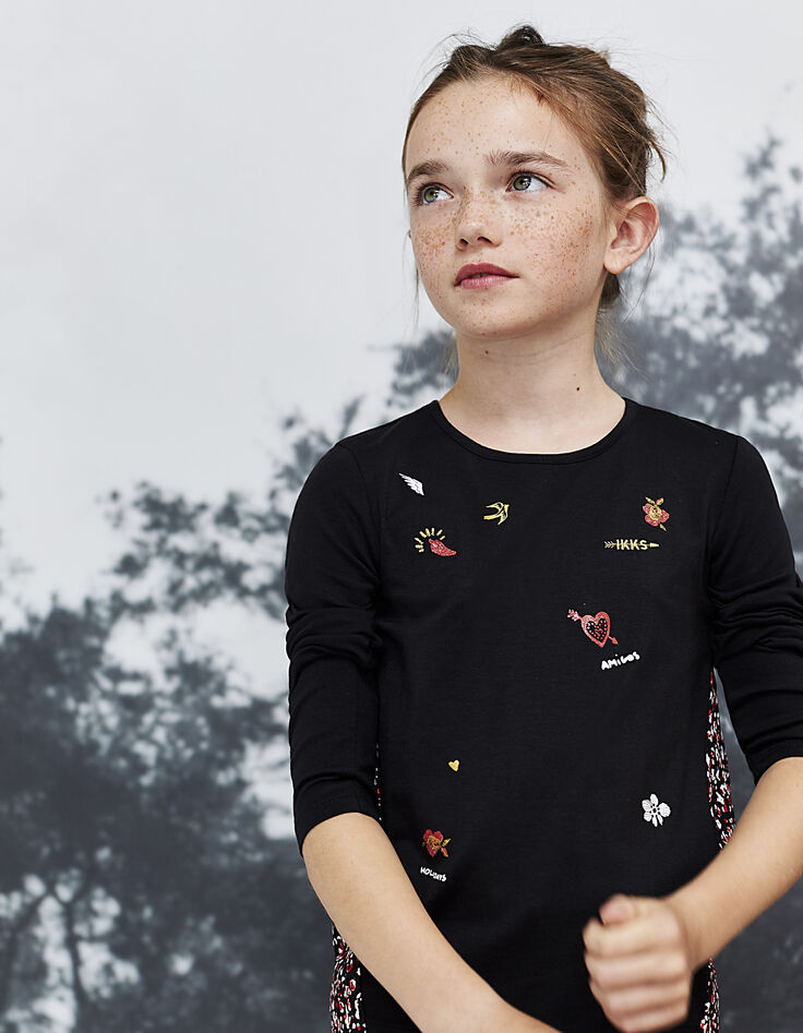 Girls' mixed-material top-7 Girls' mixed-material top-7