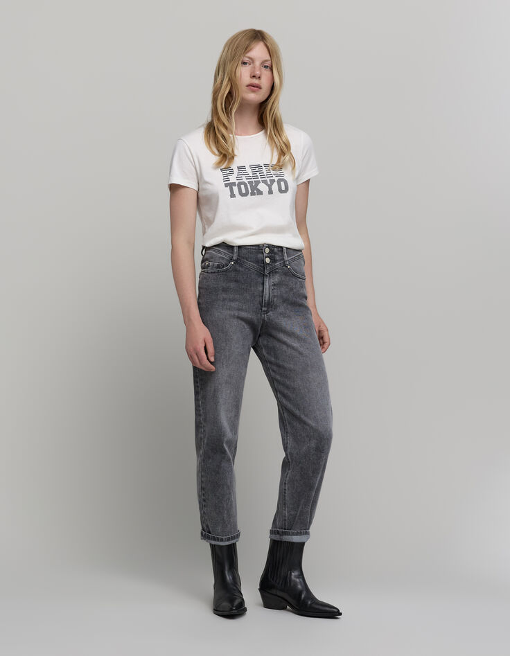 gebroken wit t shirt dames