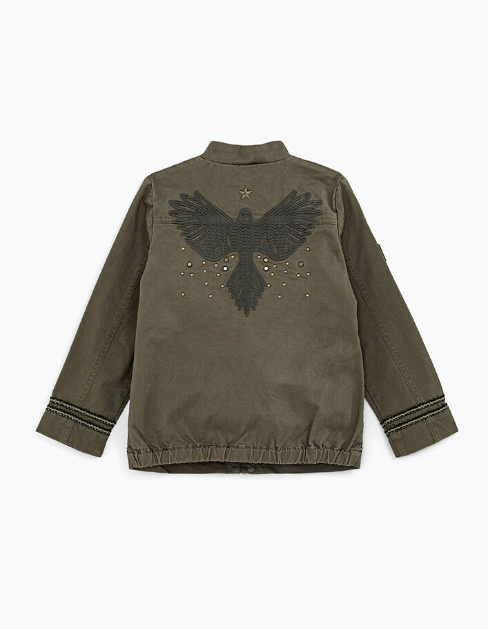 Girls’ bronze safari jacket with studs and embroidery - IKKS
