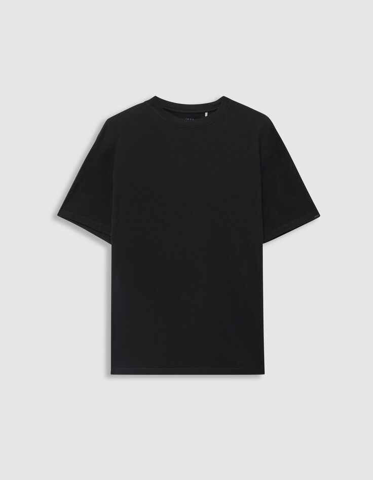 T-shirt noir col rond manches courtes Homme-5 T-shirt noir col rond manches courtes Homme-5