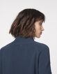 Jersey punto tricot cuello alto bordado perlas joya mujer-5