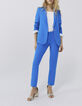 Pantalon de costume droit bleu Femme-6