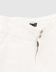 Shorts slim blancos tiro alto niña-3