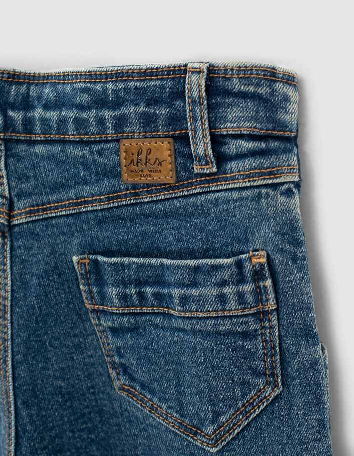 Medium blue wide leg jeans hoge taille meisjes - IKKS