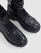 Rangers Leather story en cuir noir avec clous pour fille-7