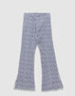 Leggings flare marine imprimé léopard-noeud fille-4