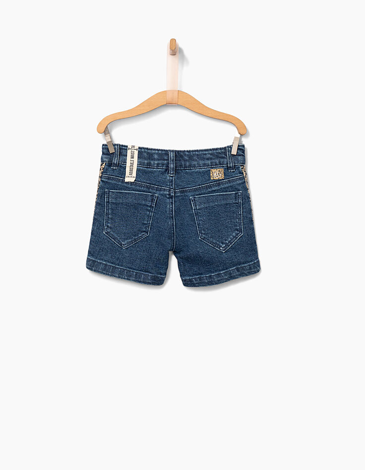 Short en jean stone blue et léopard fille-4