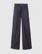 Women's Lyocell&reg; charcoal grey wide-leg jeans-7