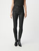 Schwarze Cropped-Jeans für Damen mit sichtbaren Powerstretch-Knöpfen-2