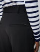 Schwarze Hose mit weitem Bein für Damen-6