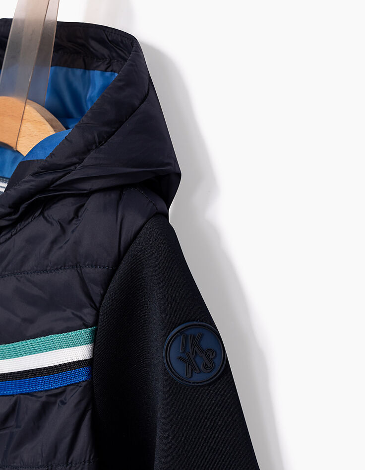 Anorak navy bi-tejido bebé niño -4 Anorak navy bi-tejido bebé niño -4