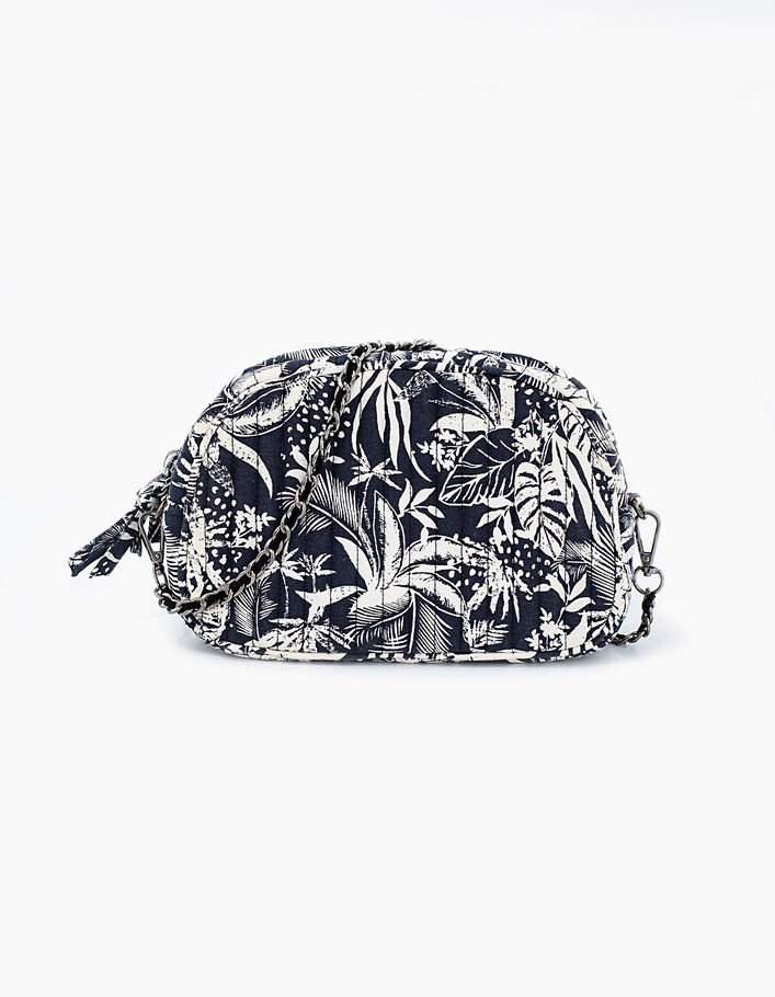 I.Code navy tropical print quilted bag - I.CODE