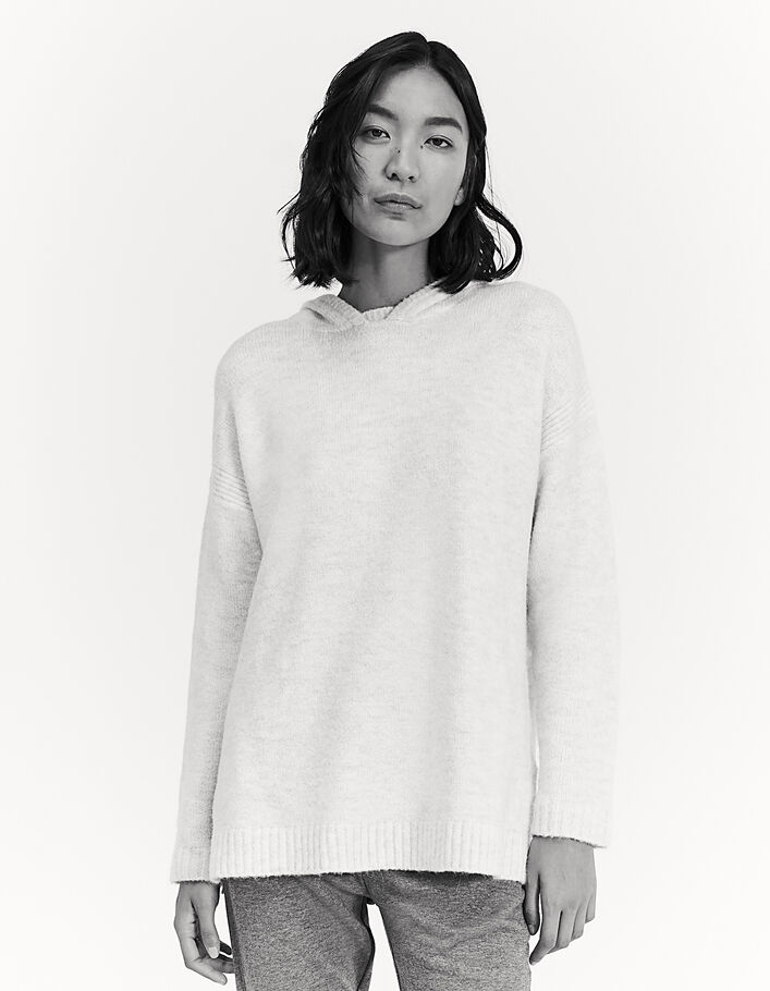 Pull à capuche en maille mousseuse femme-6