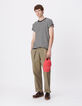 Pantalon charpentier kaki coton bio Homme-1