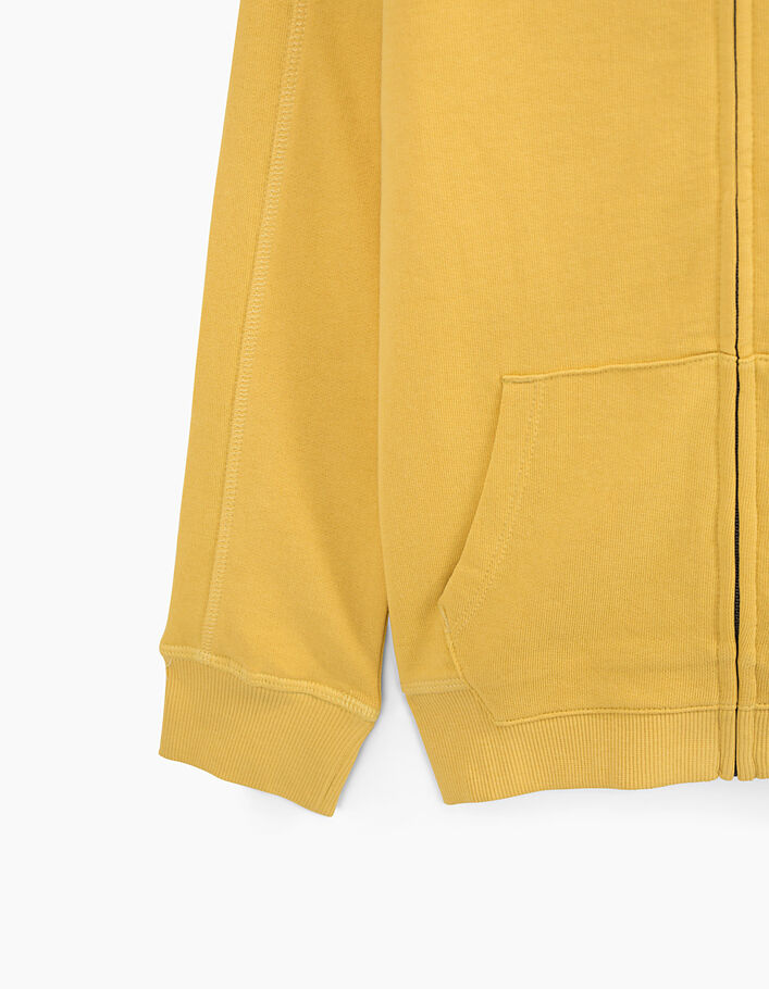 Boys’ yellow Essential organic fabric cardigan  - IKKS