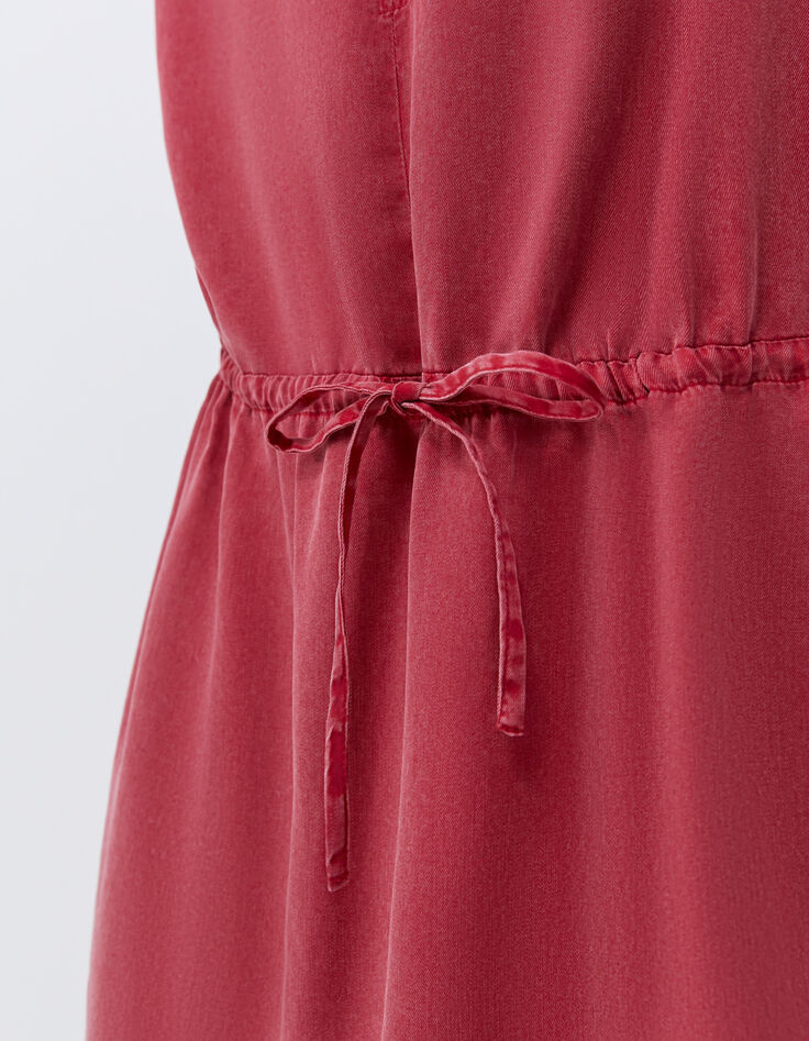Robe courte rouge délavé Lenzing™ Lycocell™ Femme-5