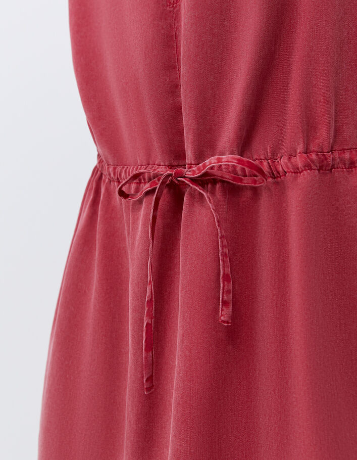 Vestido corto rojo delavado Lenzing™ Lycocell™ mujer - IKKS