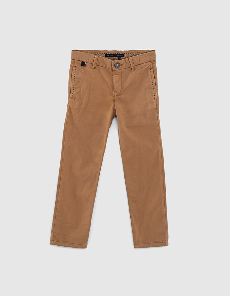 Boys’ camel chinos-1