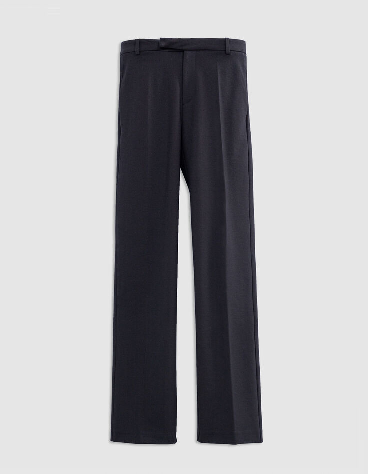 Pantalon de tailleur noir ajusté maille Milano Femme-6