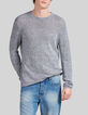 Pull azur tricot mouliné ajouré Homme-1