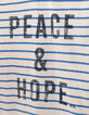 Tee-shirt beige moyen rayures bleues et message garçon-4