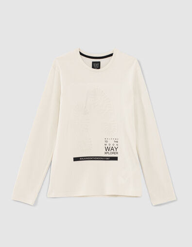 T-shirt mastic empreintes pas emboss&eacute;es gar&ccedil;on - IKKS