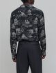 Pure Edition-Heren zwart toile de Jouy SLIM overhemd-3