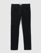 Schwarze SLIM-Herrenjeans aus Fleece-Denim Lemmy-14