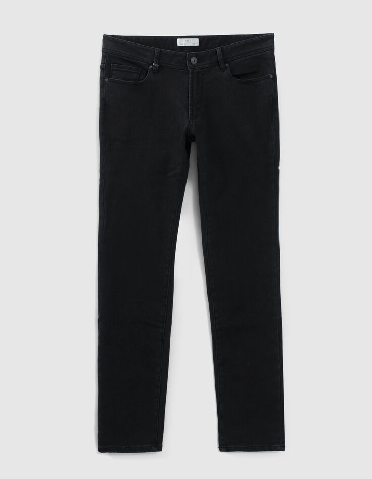 Schwarze SLIM-Herrenjeans aus Fleece-Denim Lemmy-14