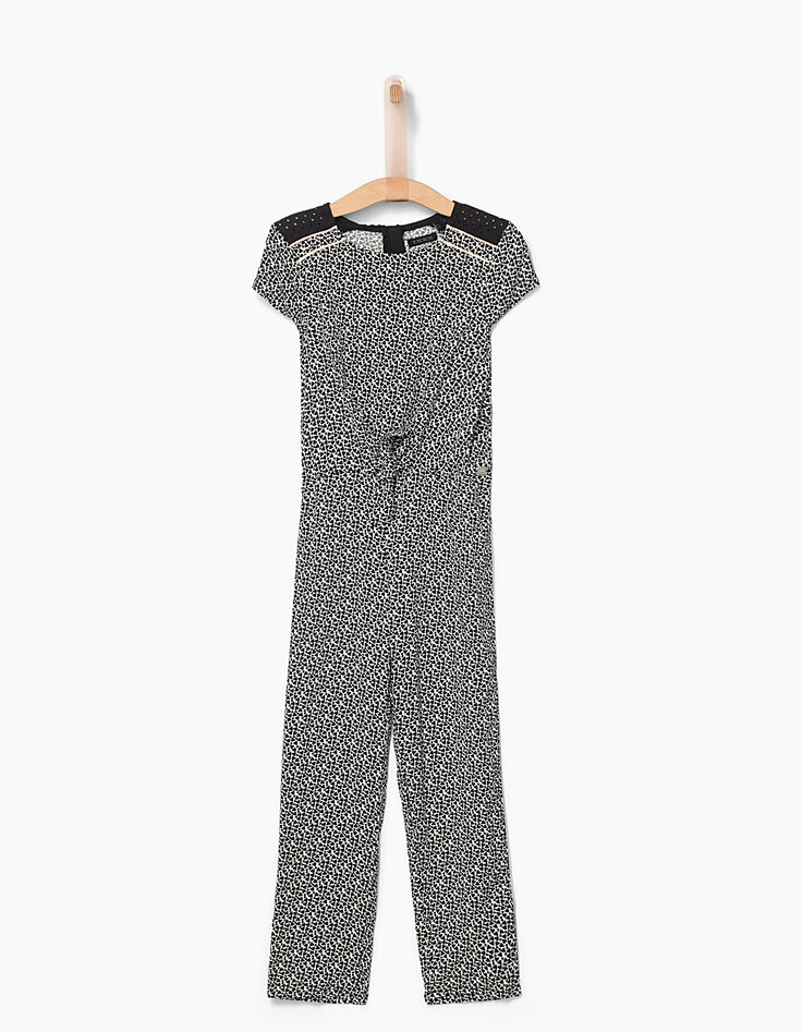 Combinaison-pantalon fluide à imprimé cœurs fille-2